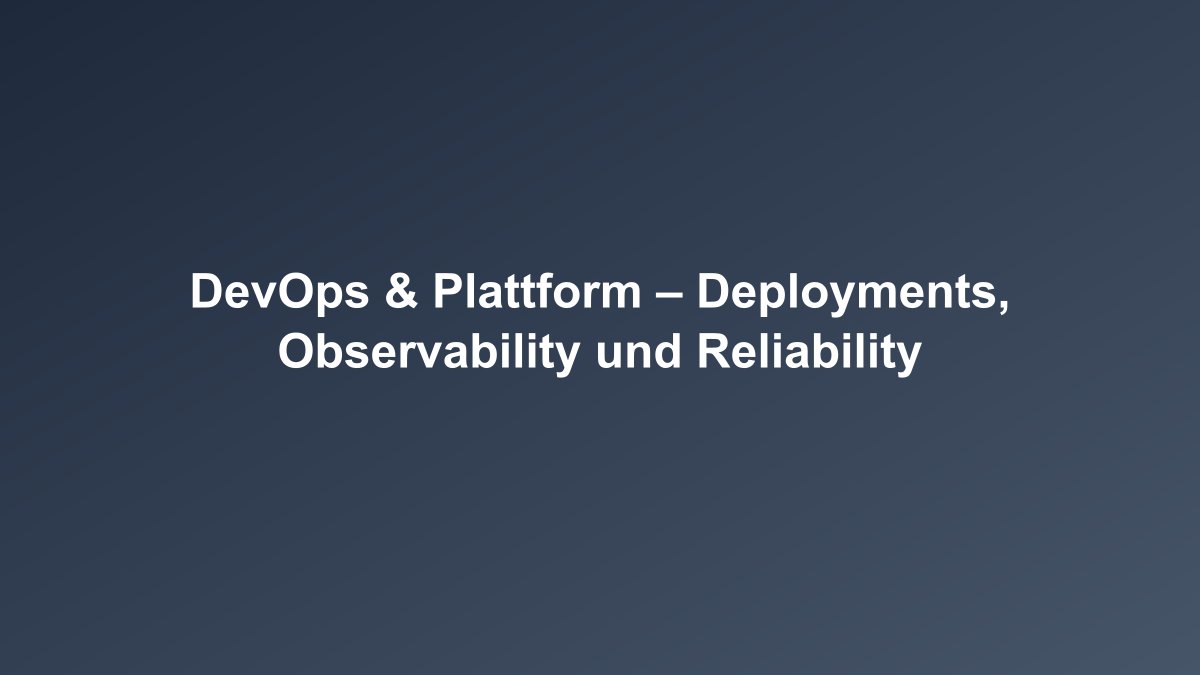 DevOps und Plattform im Banking Überblick