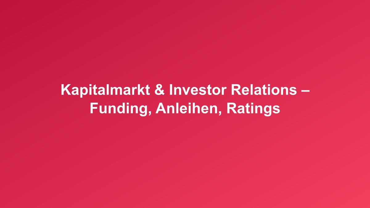 Kapitalmarkt und Investor Relations Überblick