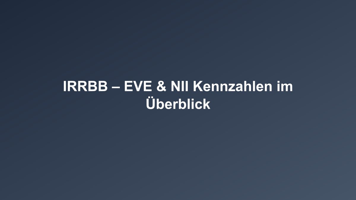 IRRBB EVE und NII Kennzahlen Überblick